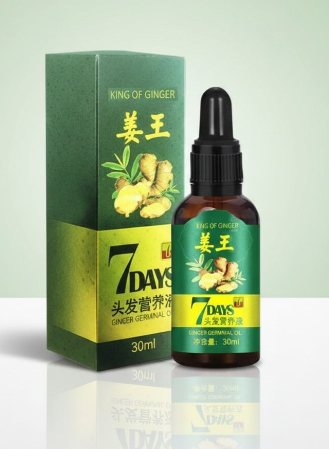 7 Days King of  Ginger Germinal Oil 30 ml Hair Growth Scalp Care Strengthening Nourishing Oil - Image 1
